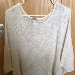 Urban Outfitters White Knit Flowy Top